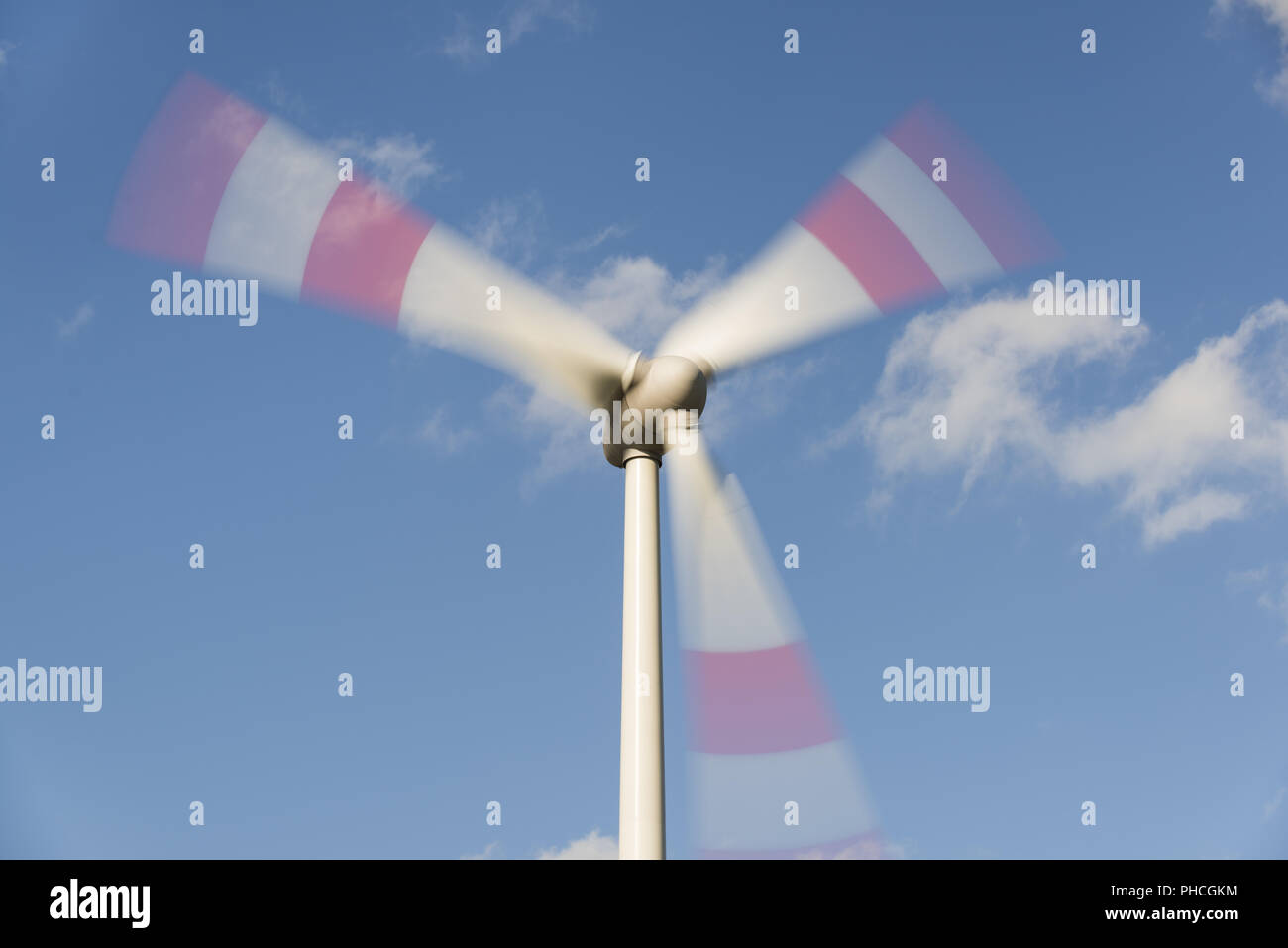 Il potere di vento stazione con il blu del cielo Foto Stock