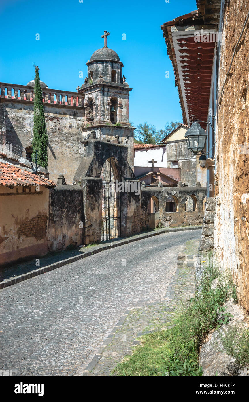 Il Templo del Sagrario, Chiesa messicana in Patzcuaro Michoacan, Foto Stock