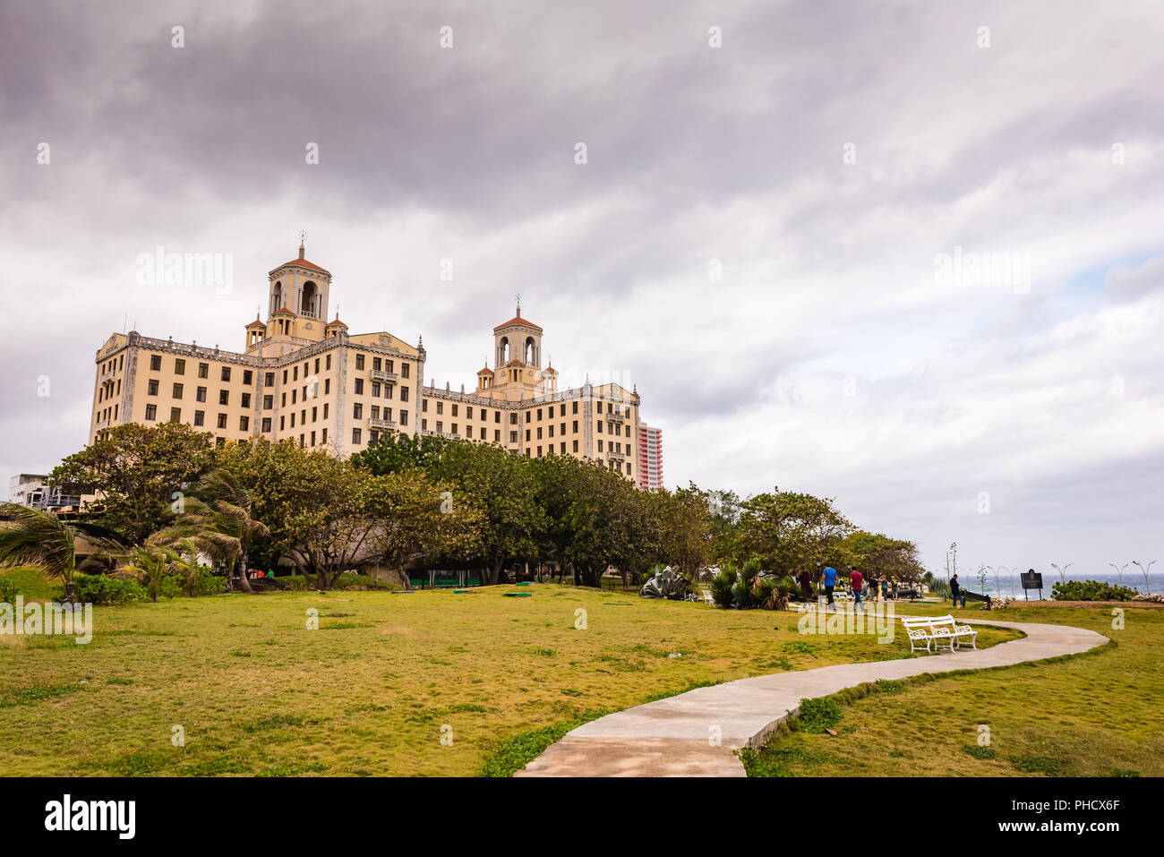 L'Avana, Cuba / Marzo 21, 2016: hotel storico con dettagli di art deco risalente al 1930, famosa per il suo passato ganster. Foto Stock