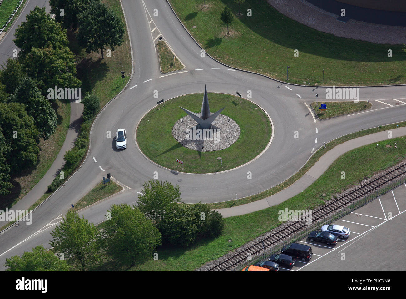 Circuito di traffico in Binzen, Germania Foto Stock