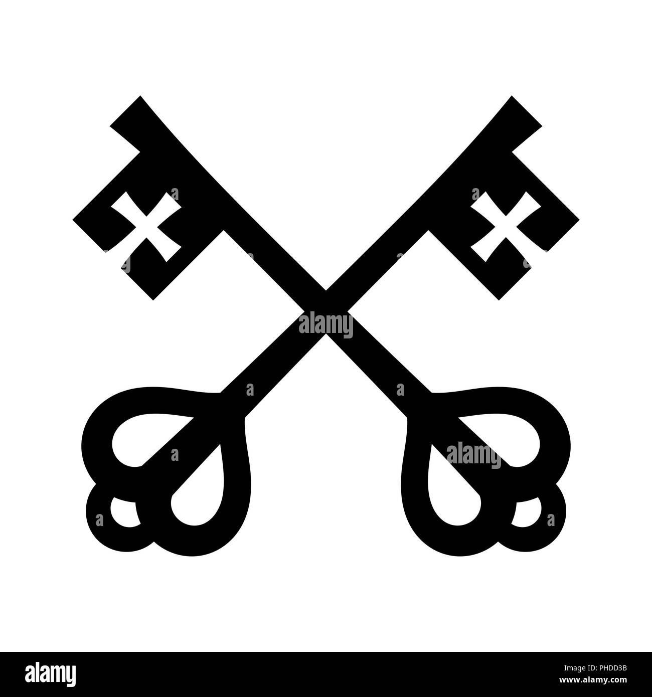 Chiavi di San Pietro (le chiavi del regno dei cieli) Foto Stock