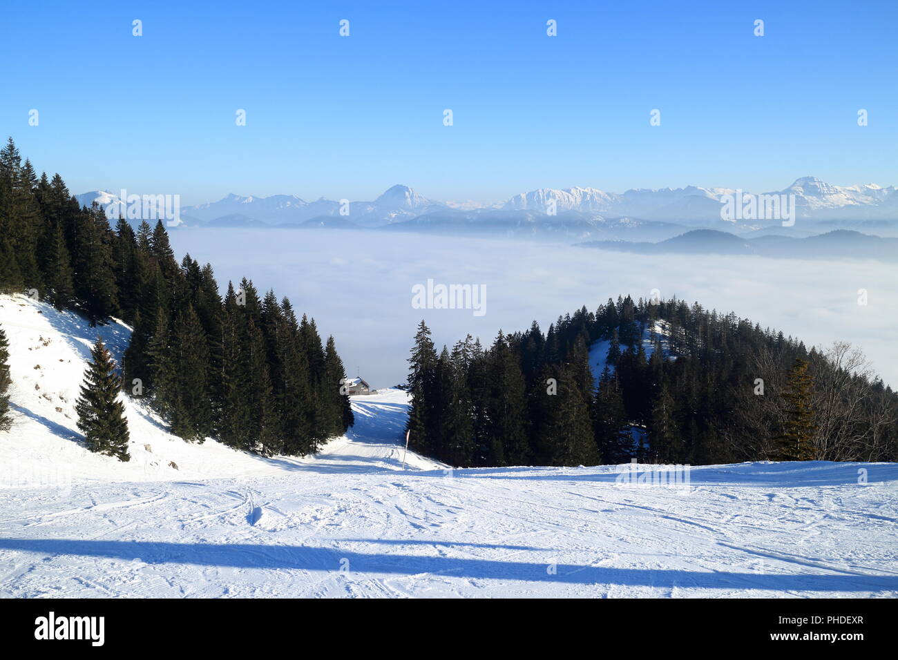 Ski ressort in Baviera Foto Stock