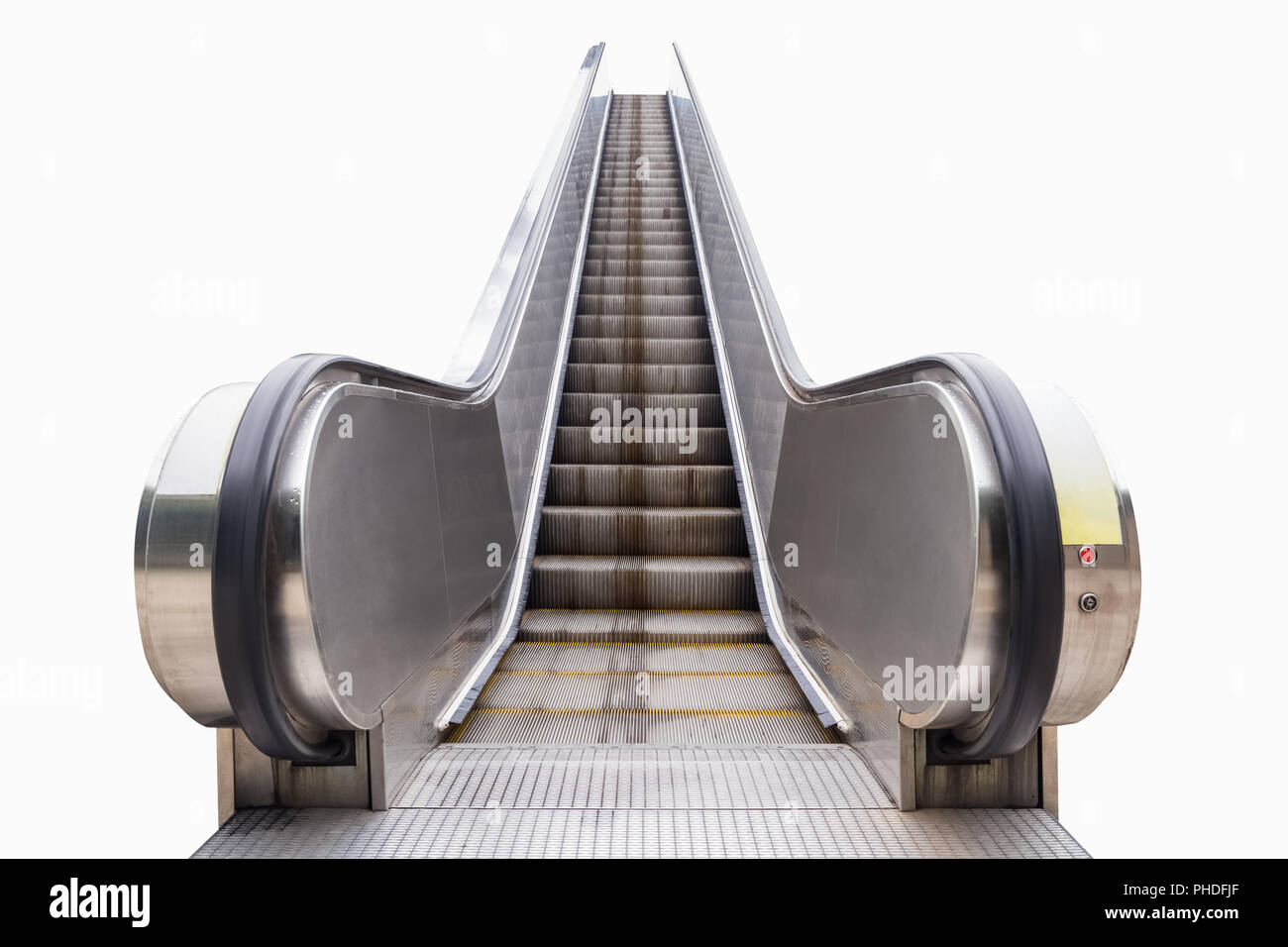 Esterno moderno isolato di escalator Foto Stock