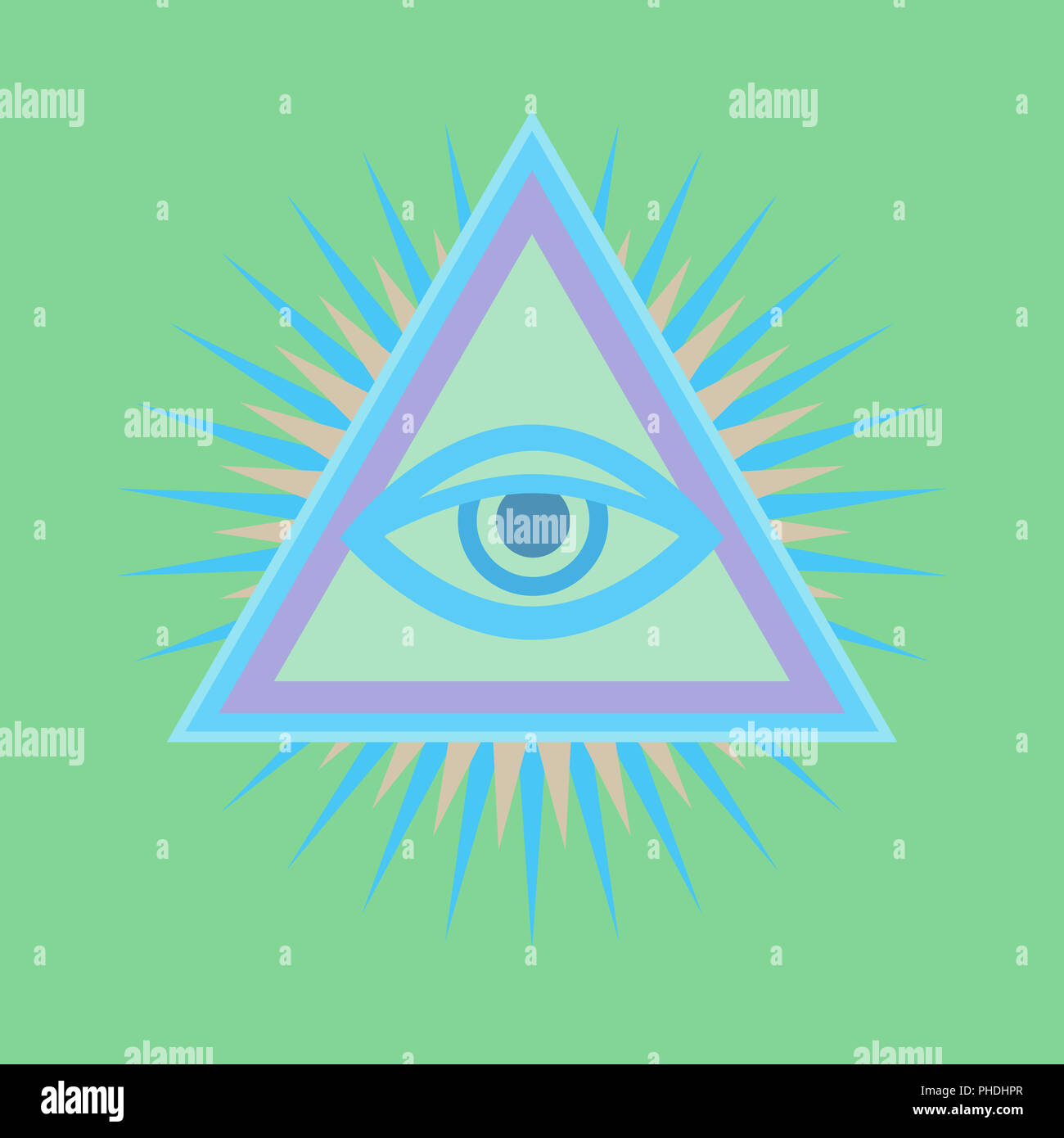 All-Seeing Eye (l'occhio della Provvidenza) Foto Stock