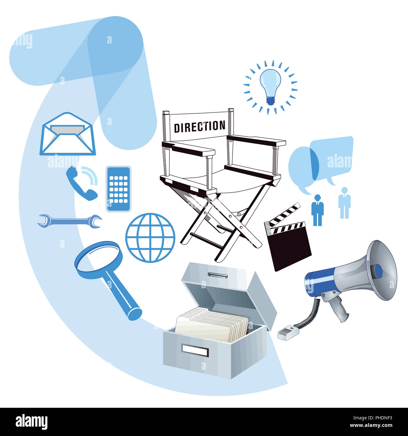 Sviluppo di business information, illustrazione Foto Stock