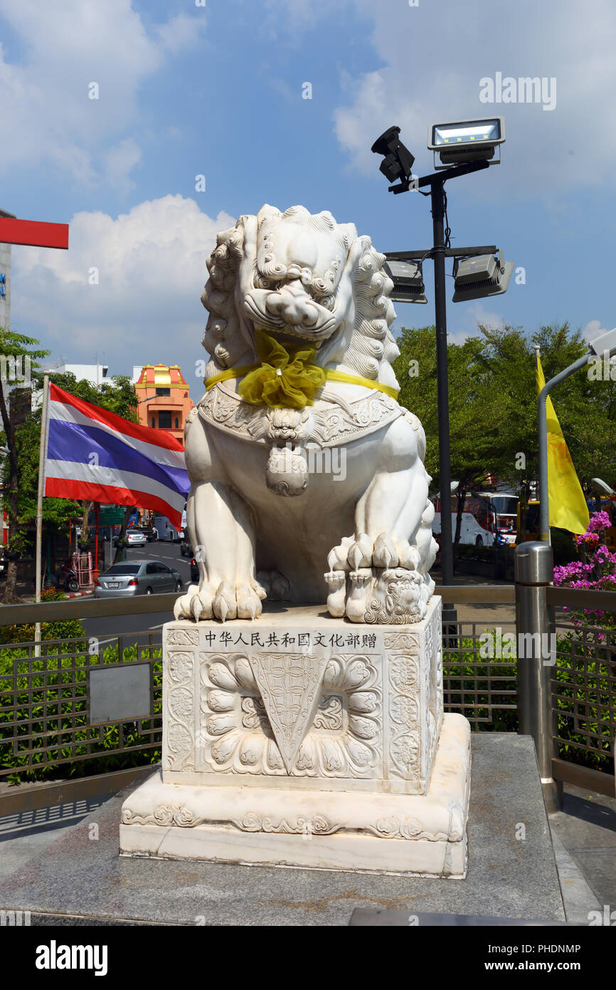 Scultura di Lion in Bangkok Foto Stock