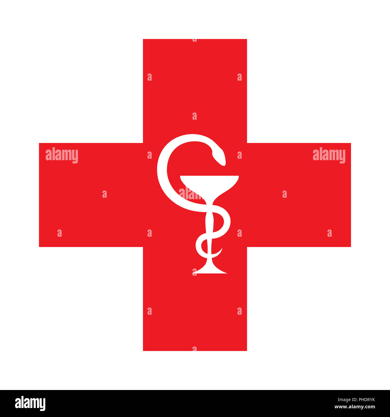 La Croce Rossa (con la ciotola di Hygeia) Foto Stock