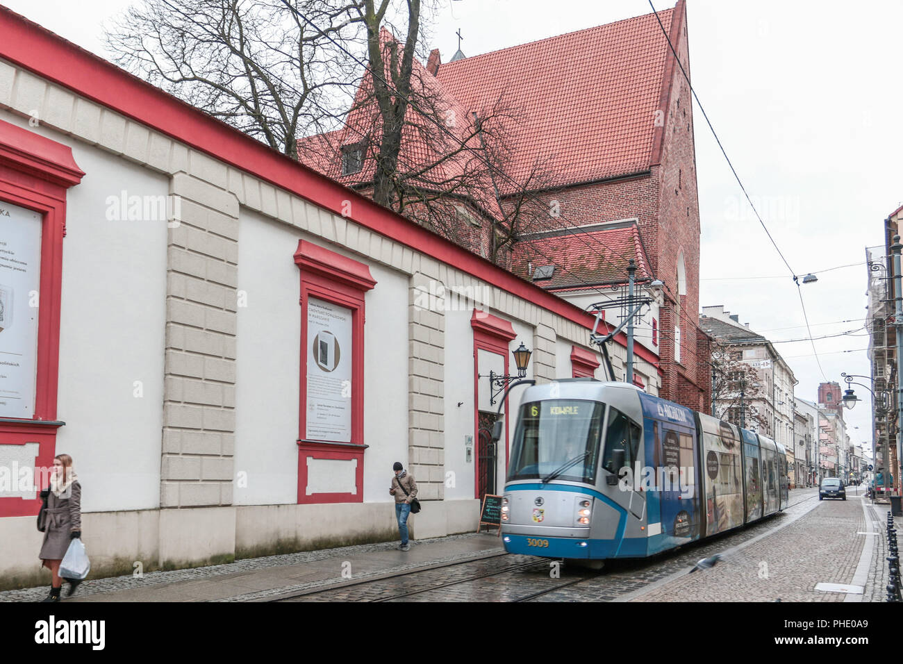 I mezzi di trasporto pubblico a Wroclaw Foto Stock