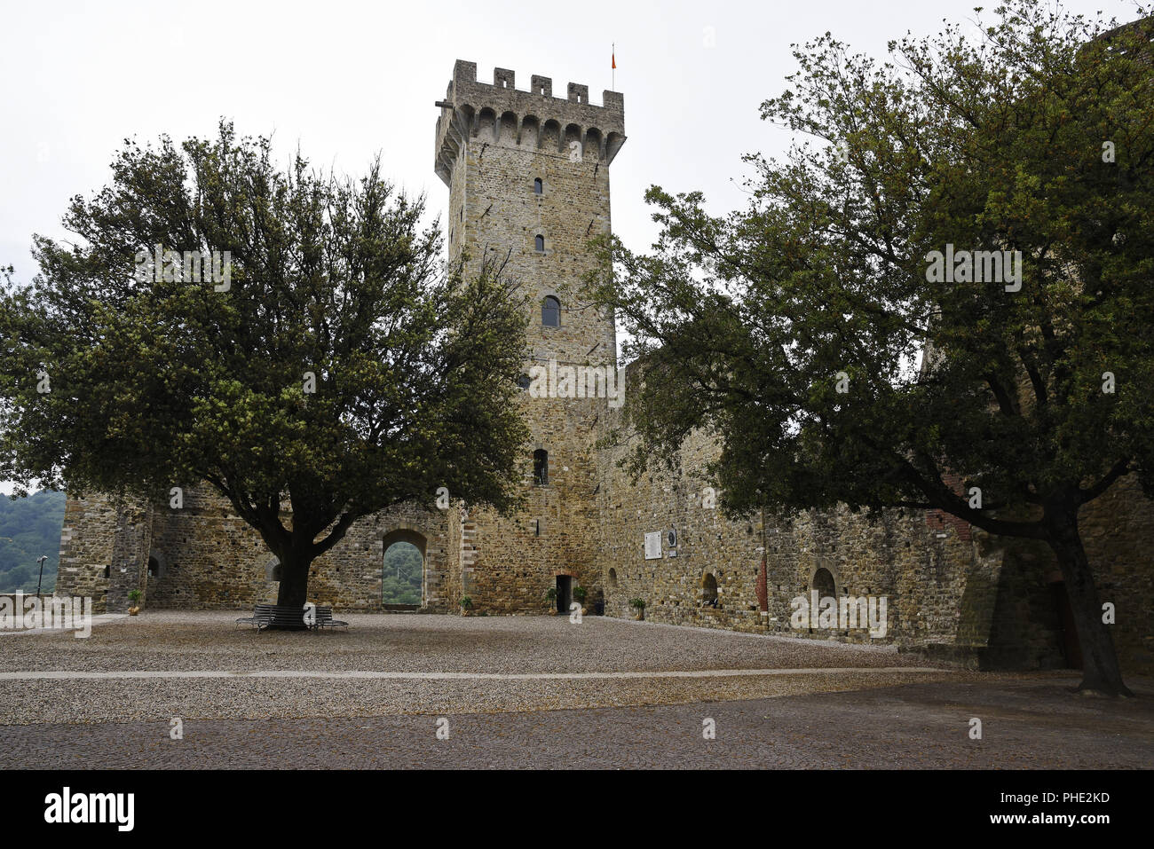 Castello, Castelnuovo Magra, Liguria, Italia, Europa Foto Stock