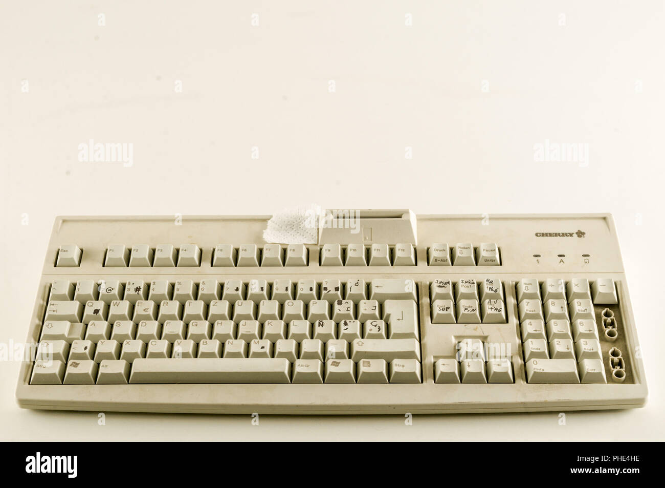 Close-up di vintage pc della tastiera del computer Foto Stock