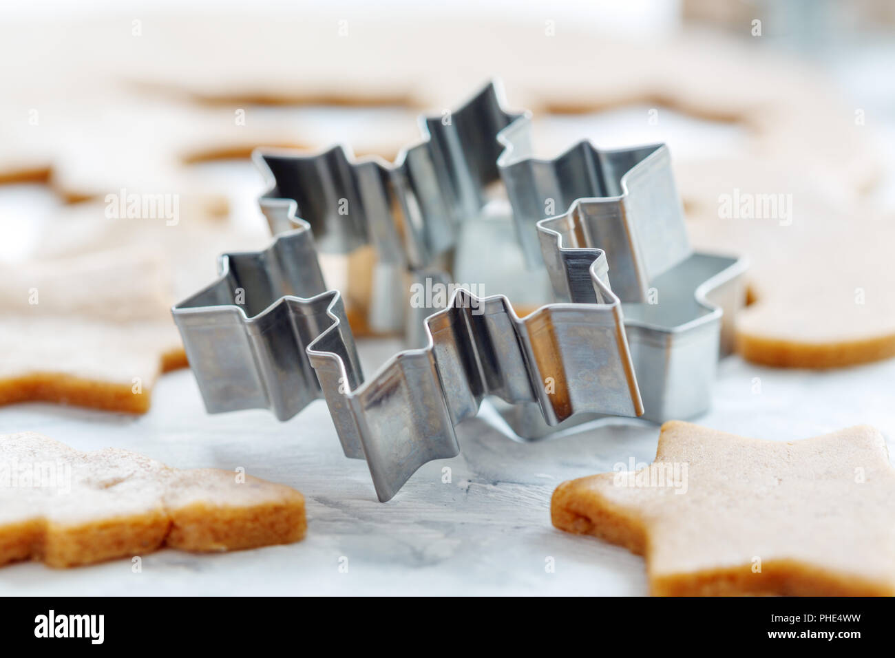 Taglierine per biscotti di Natale. Foto Stock