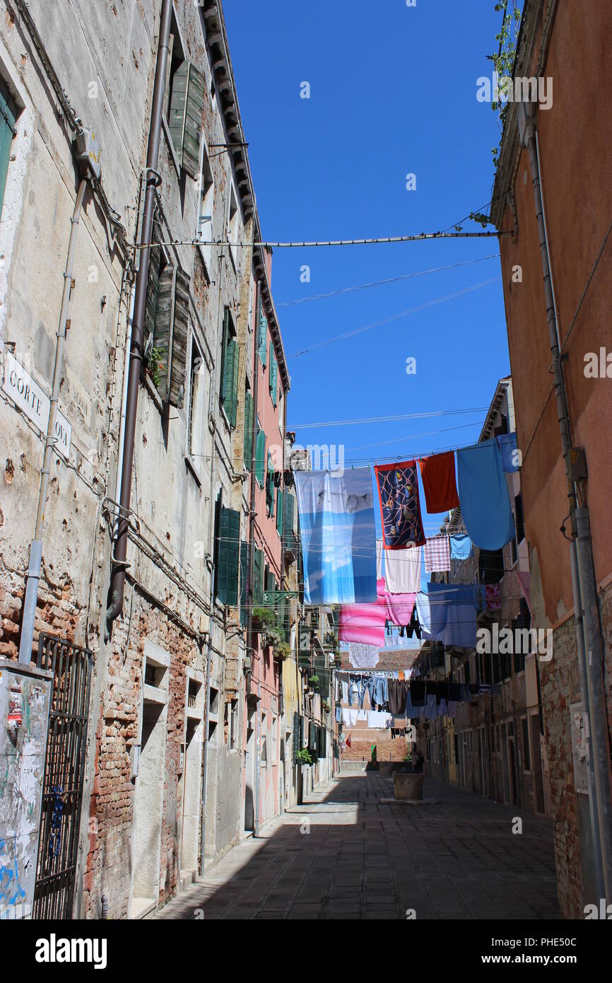 Servizio lavanderia in giornata a Venezia Foto Stock