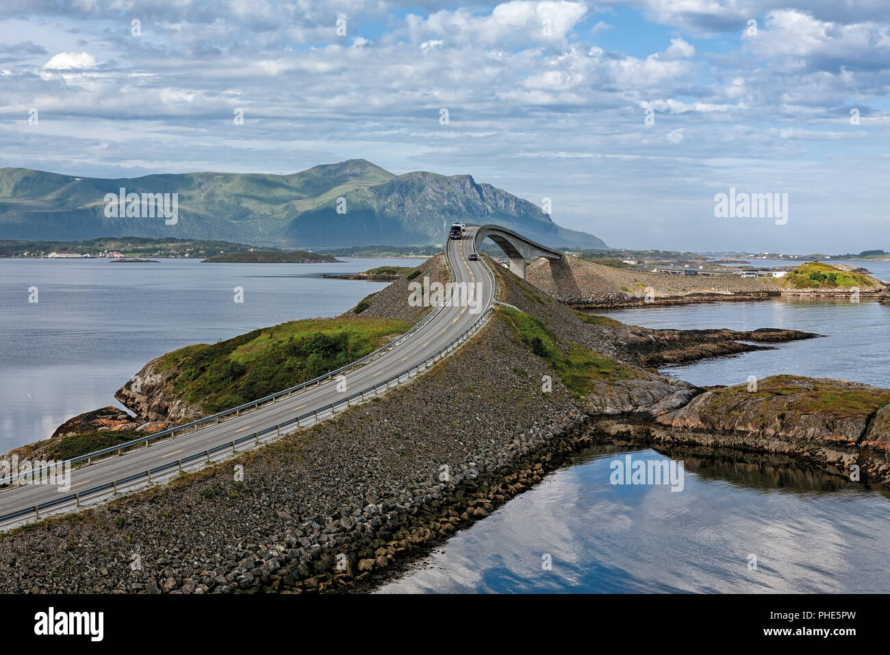 Atlantic road in Hulvagen, Norvegia Foto Stock