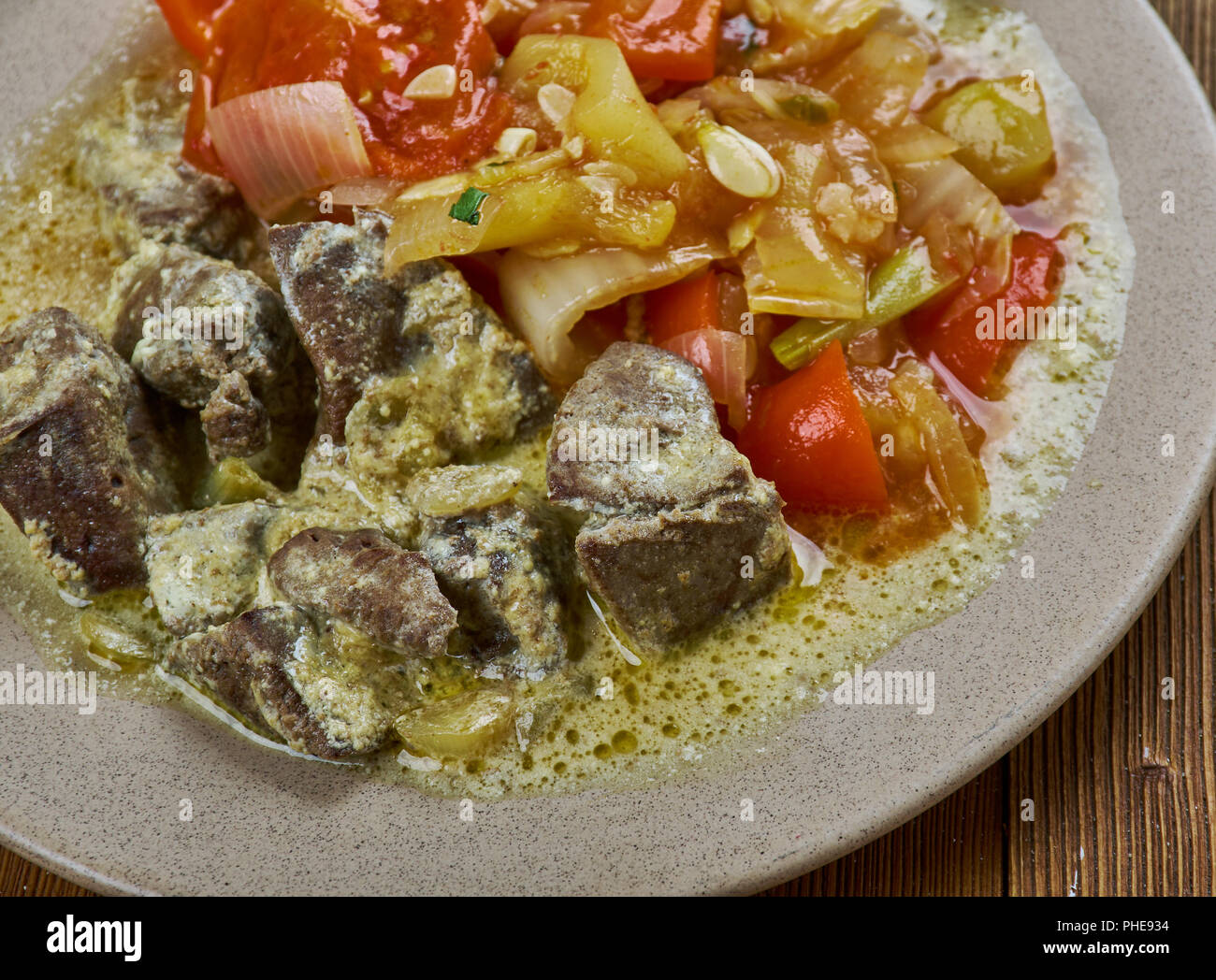 Stile egiziano di fegato di manzo Foto Stock