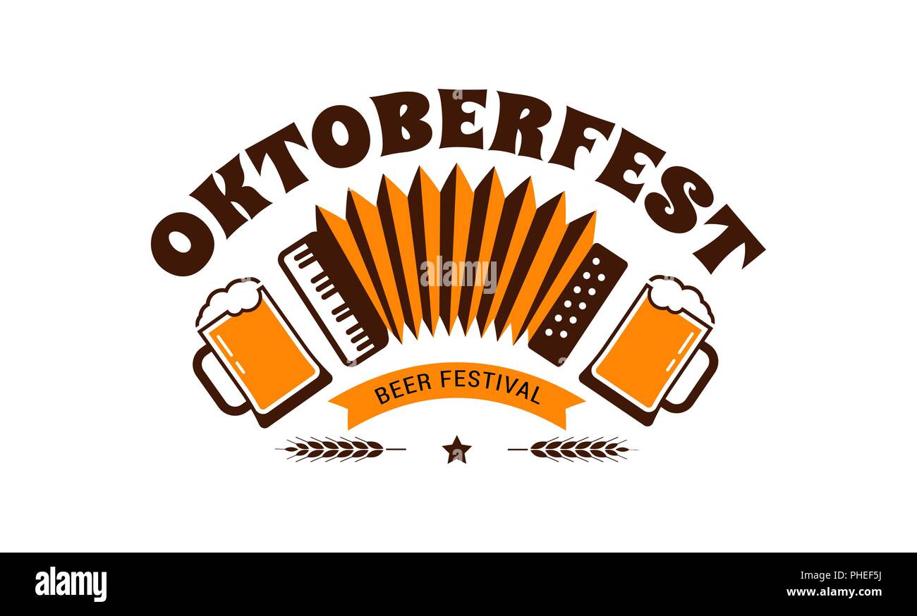 Oktoberfest flyer, banner. Festa della Birra logo, concept design Illustrazione Vettoriale