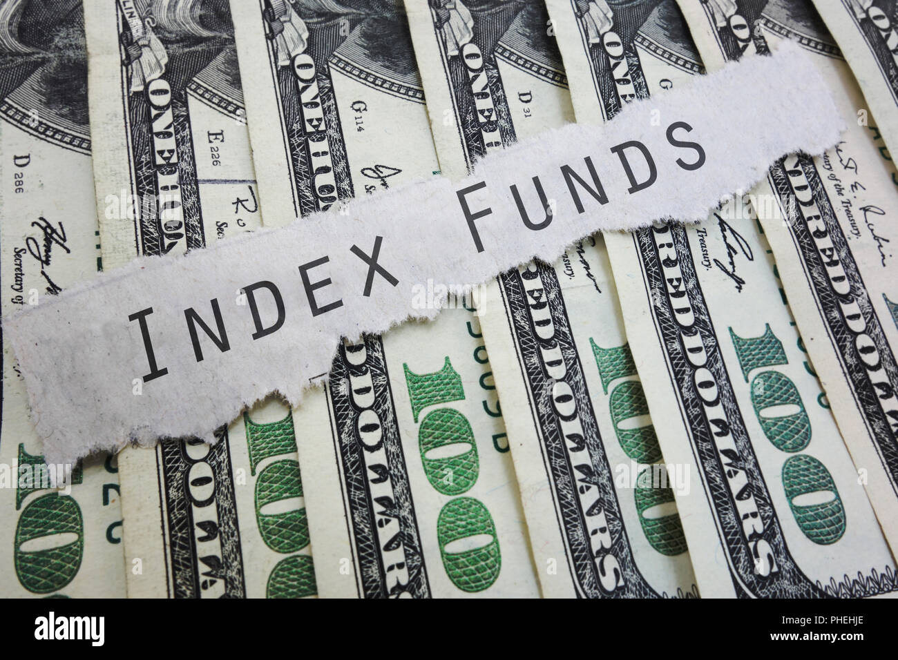 Indice dei fondi di investimento Concetto Foto Stock