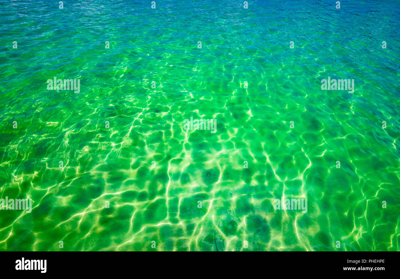 Acqua blu sullo sfondo Foto Stock