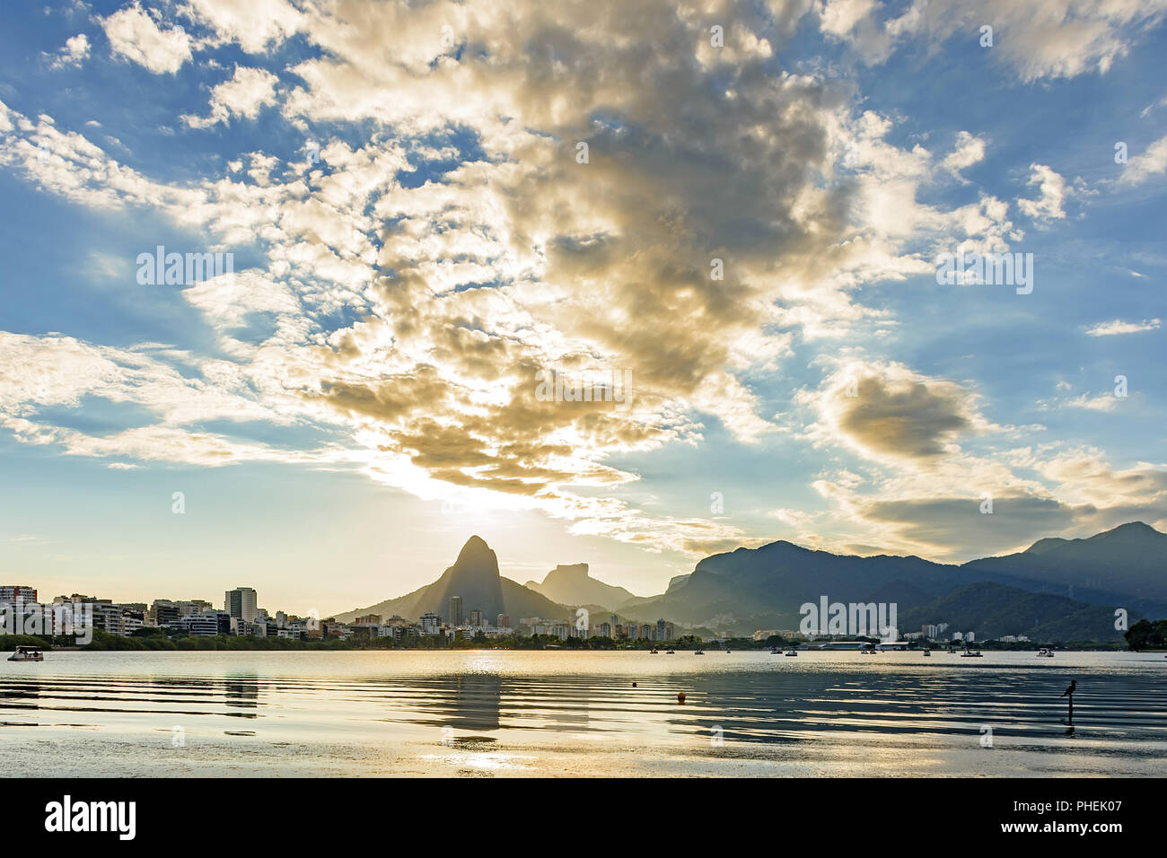 Skyline della città di Rio de Janeiro al pomeriggio Foto Stock