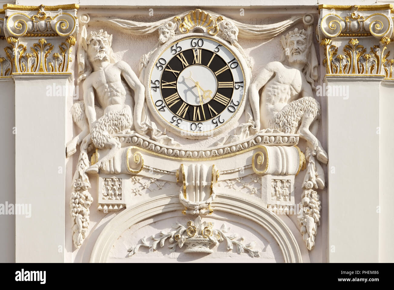 Ripristinato il municipio storico orologio, Bonn, Renania settentrionale-Vestfalia, Germania, Europa Foto Stock