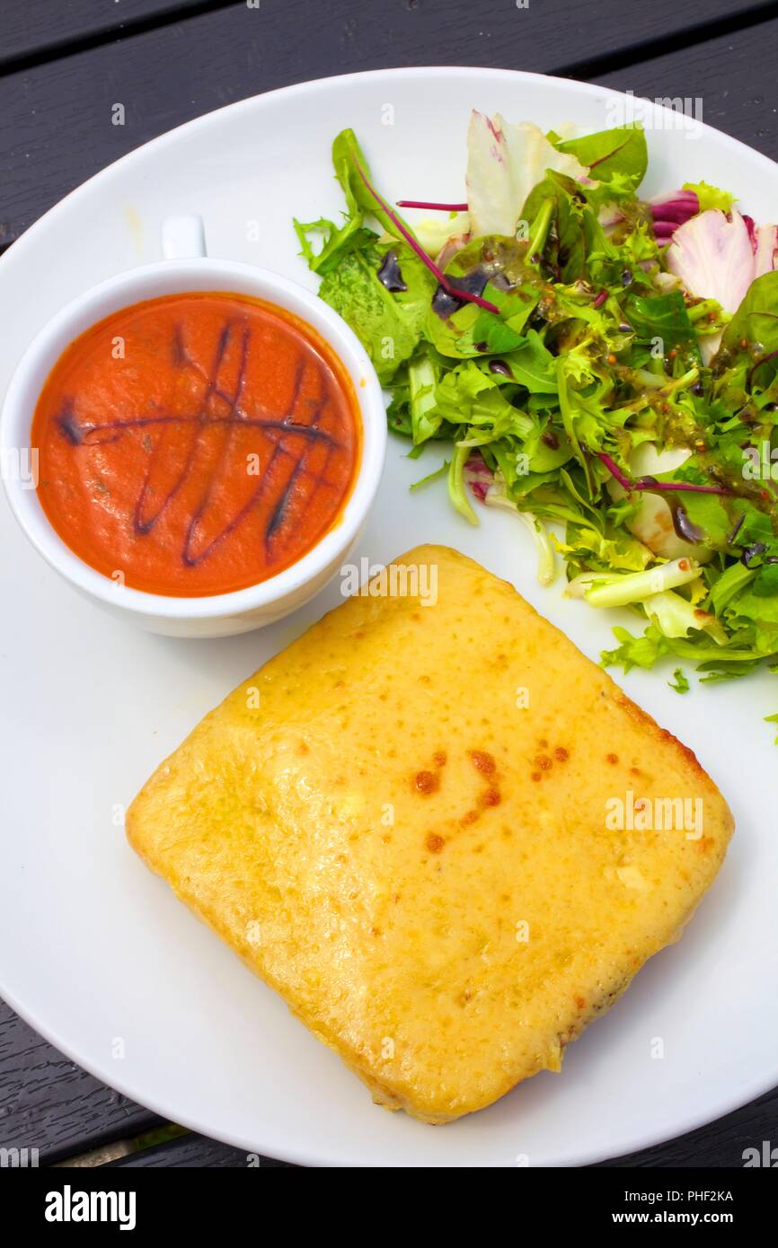 Welsh rarebit, Cardigan Bay, Wales, Regno Unito, Europa, Foto Stock