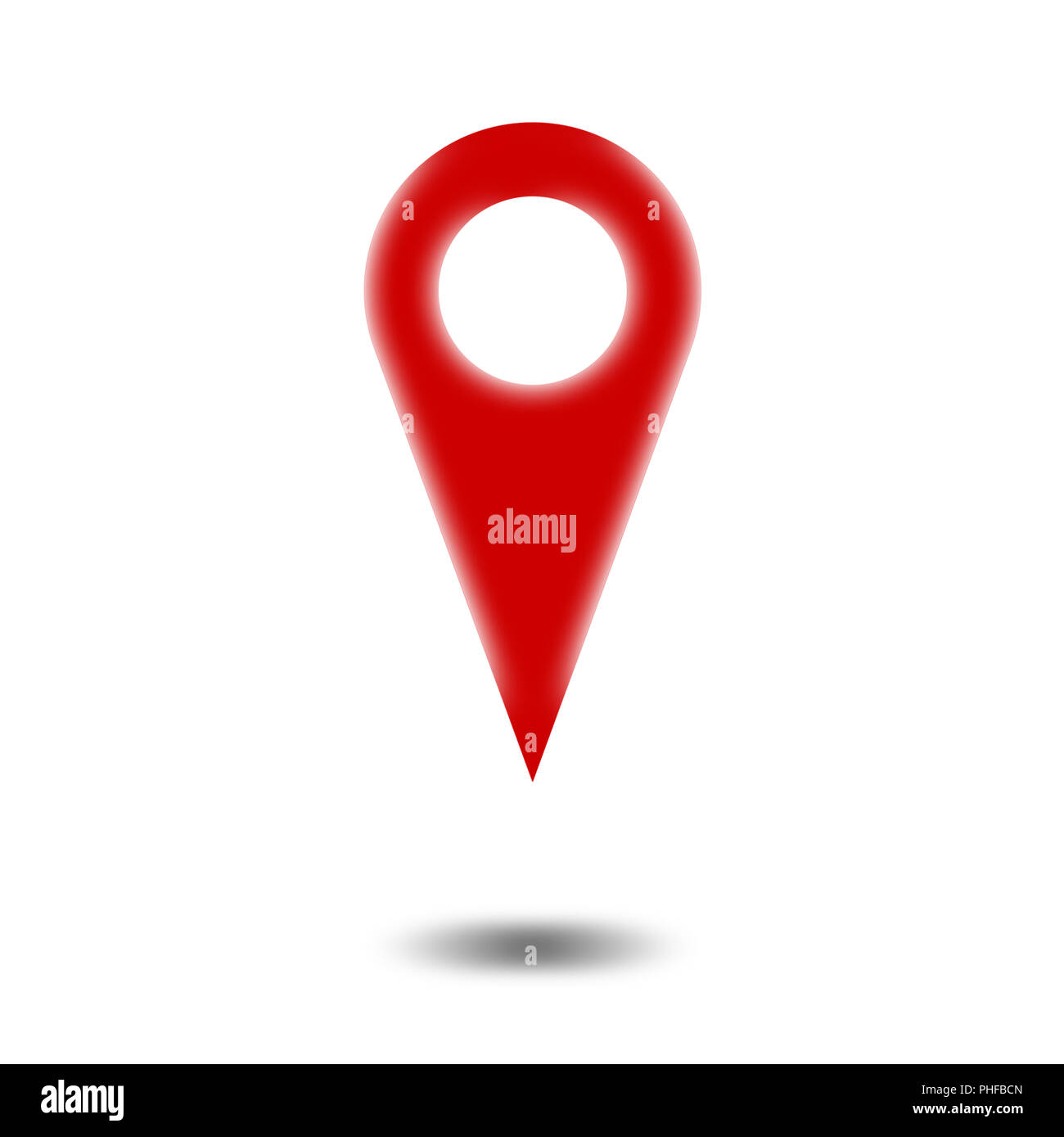 Red puntatore mappa o icona del pin Foto Stock