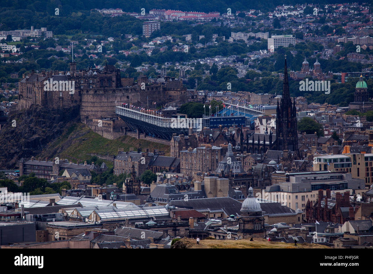 Blick vom Arthurs Seat Hollyrood im Park Foto Stock