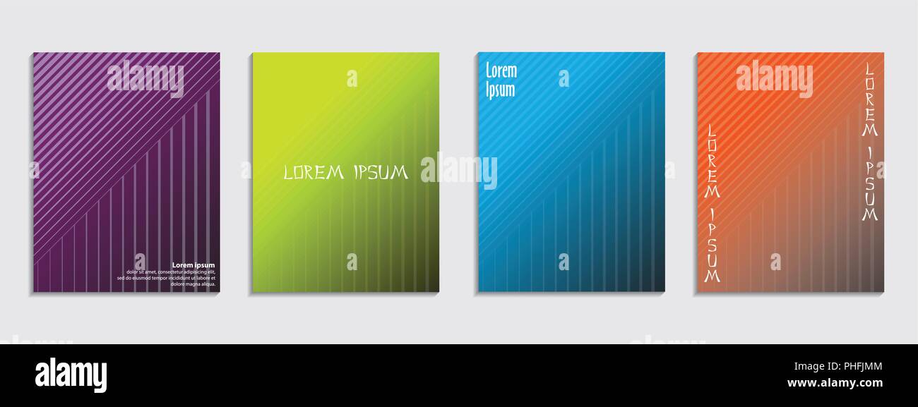 Coperchi minimale design. Raffreddare i gradienti di mezzitoni. Il futuro modello geometrico. Eps10 vettore. Illustrazione Vettoriale