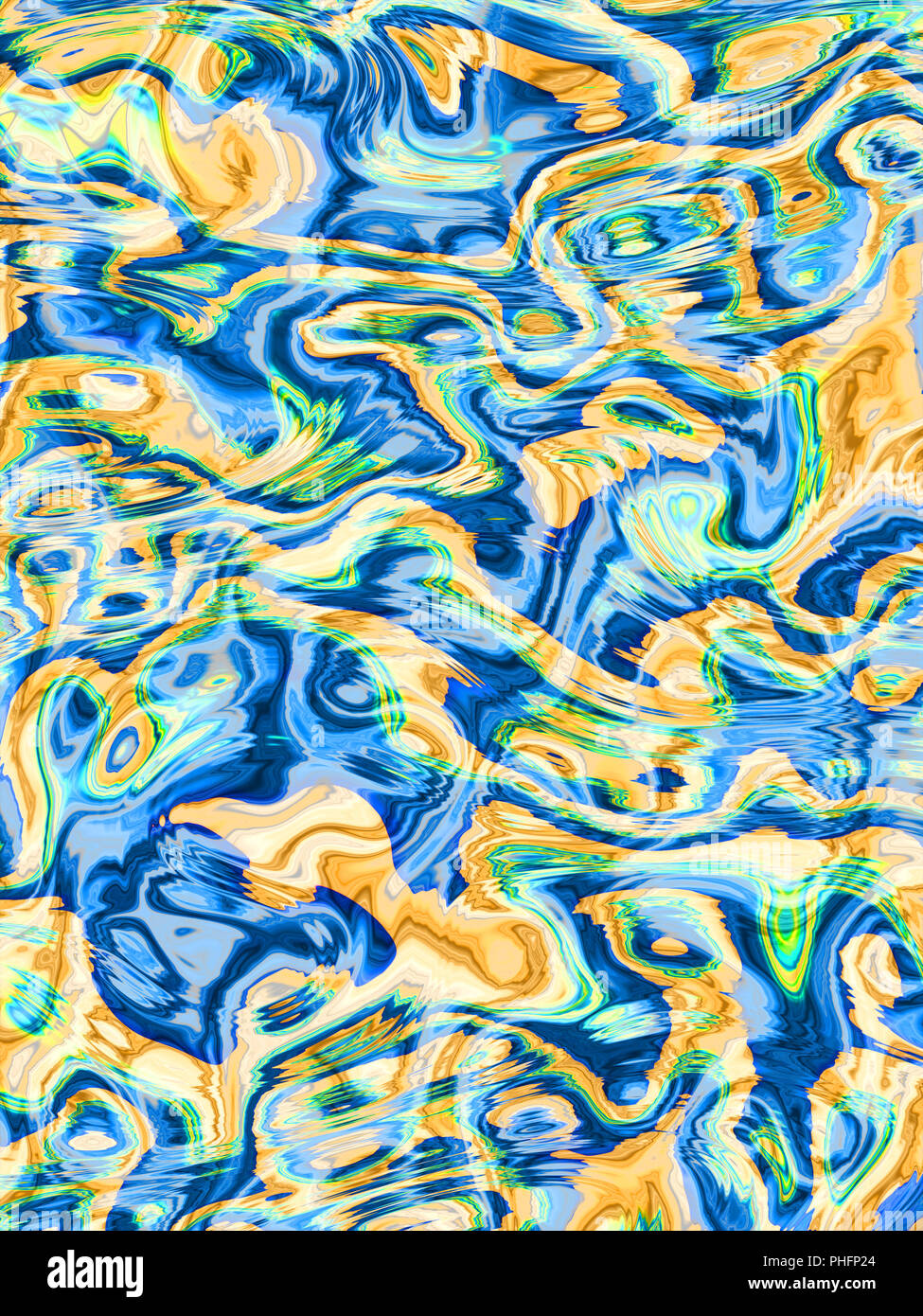Abstract wild arancione e sfondo blu Foto Stock