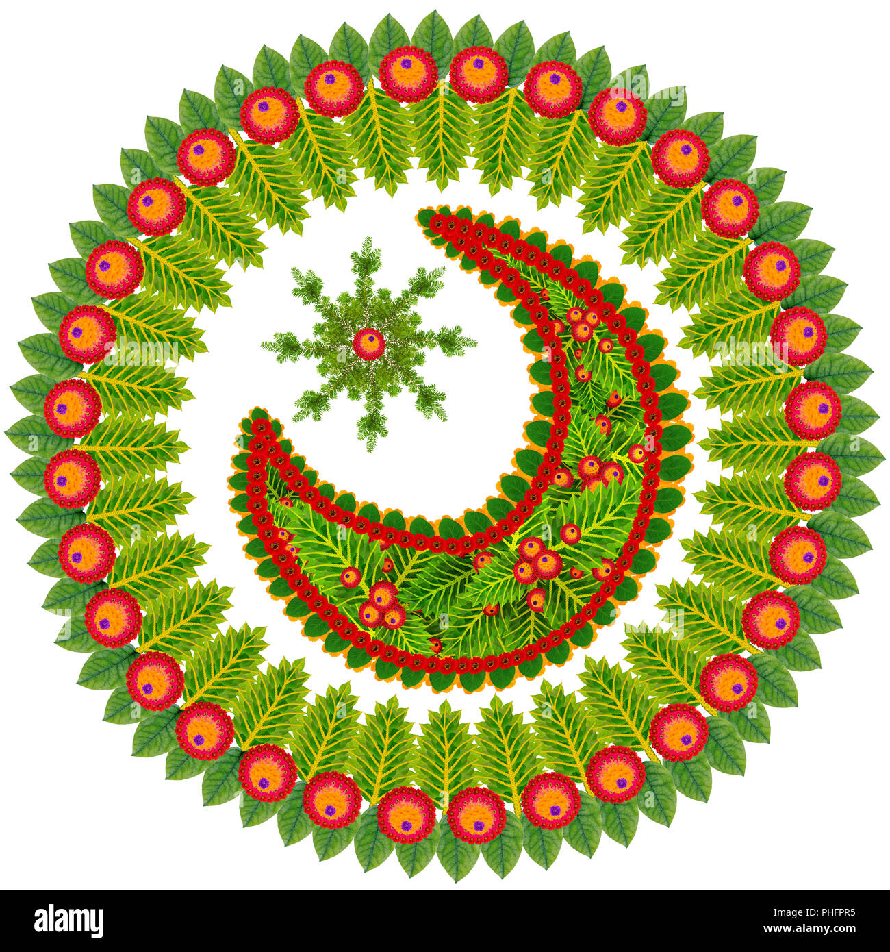 Natale corona rotonda da Holly Foto Stock