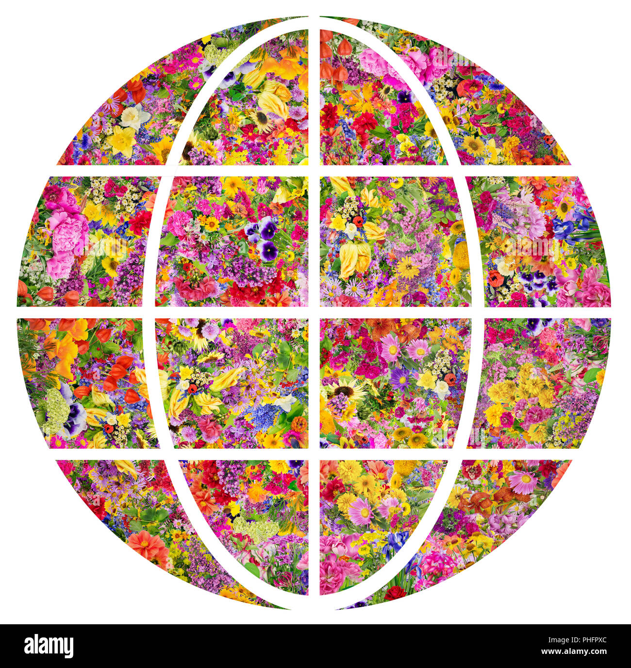 Messa a terra - è il pianeta del concetto di fiori Foto Stock