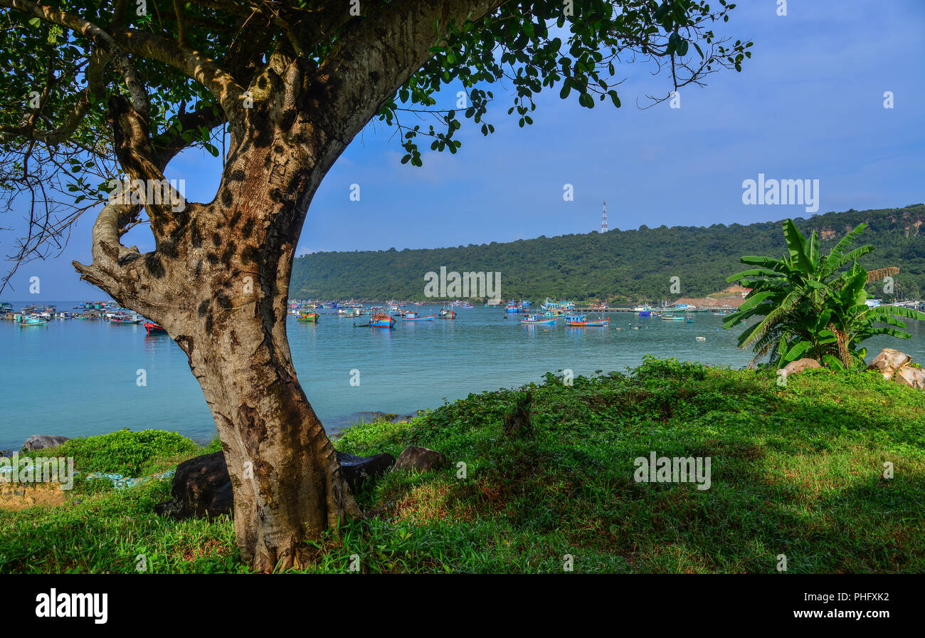 Seascape del Tho Chau Island (Poulo Panjang) in Kien Giang, Vietnam. Foto Stock