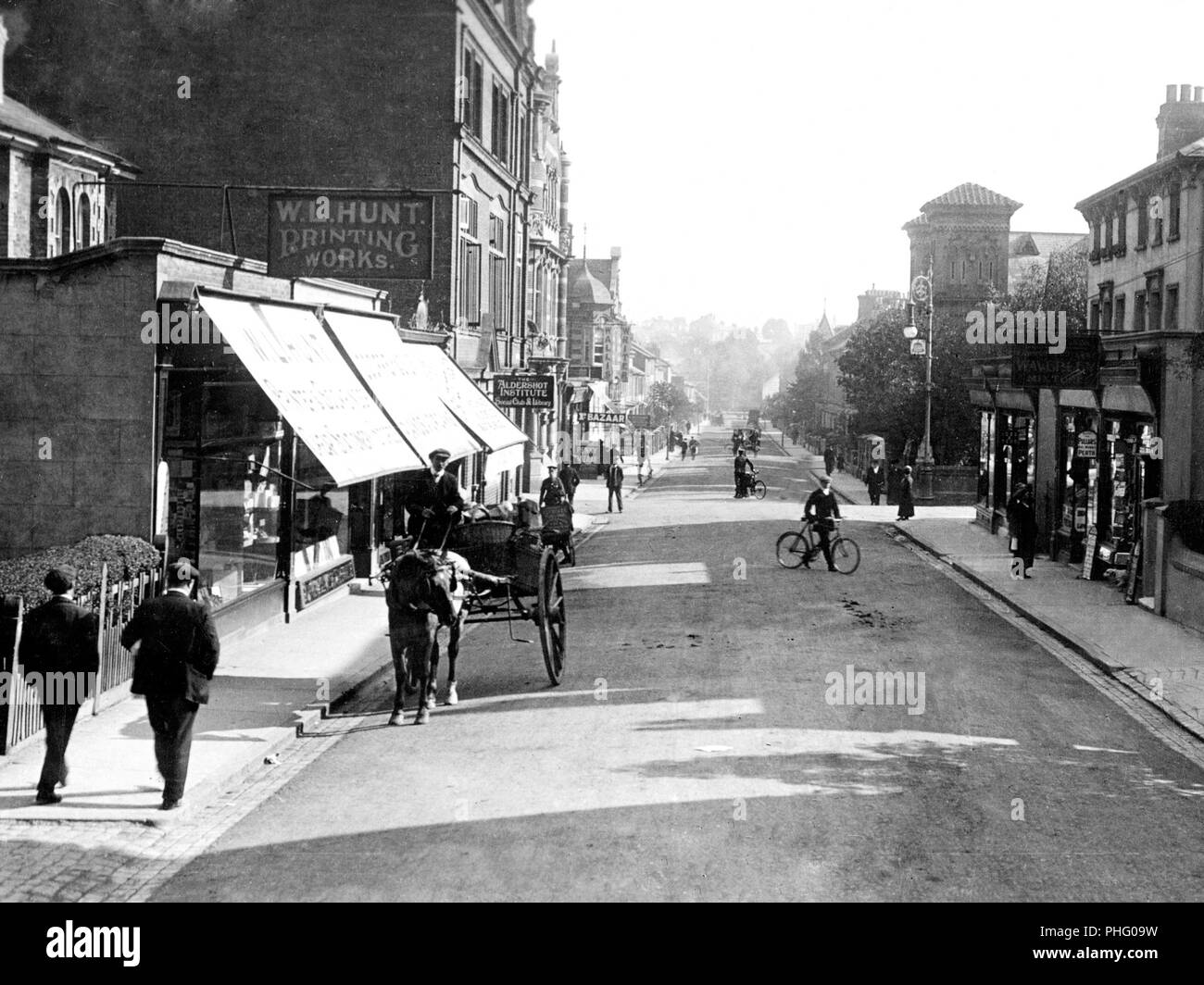 Victoria Road, Aldershot, agli inizi del novecento Foto Stock