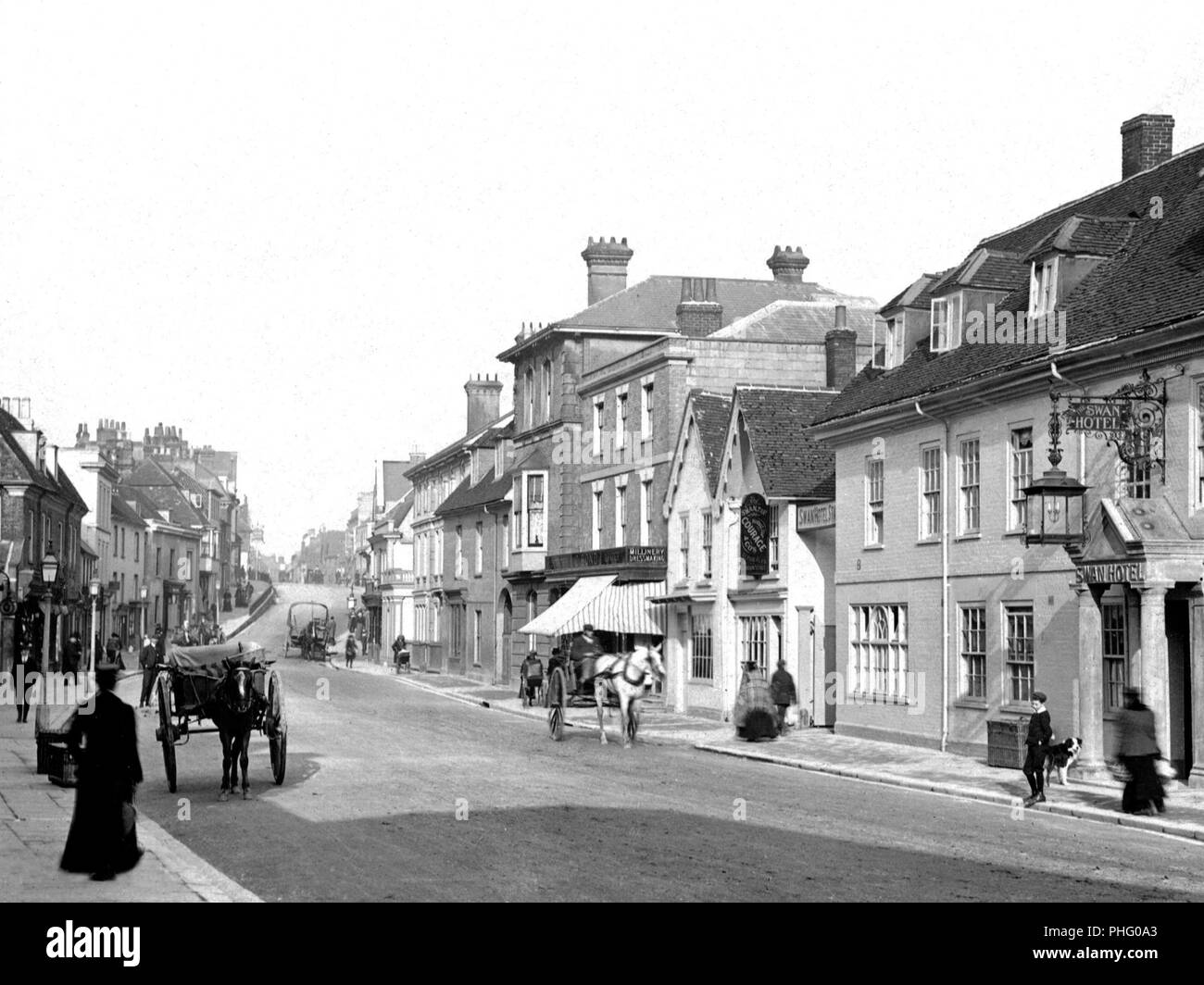 Alton High Street, Hampshire, primi 1900s Foto Stock