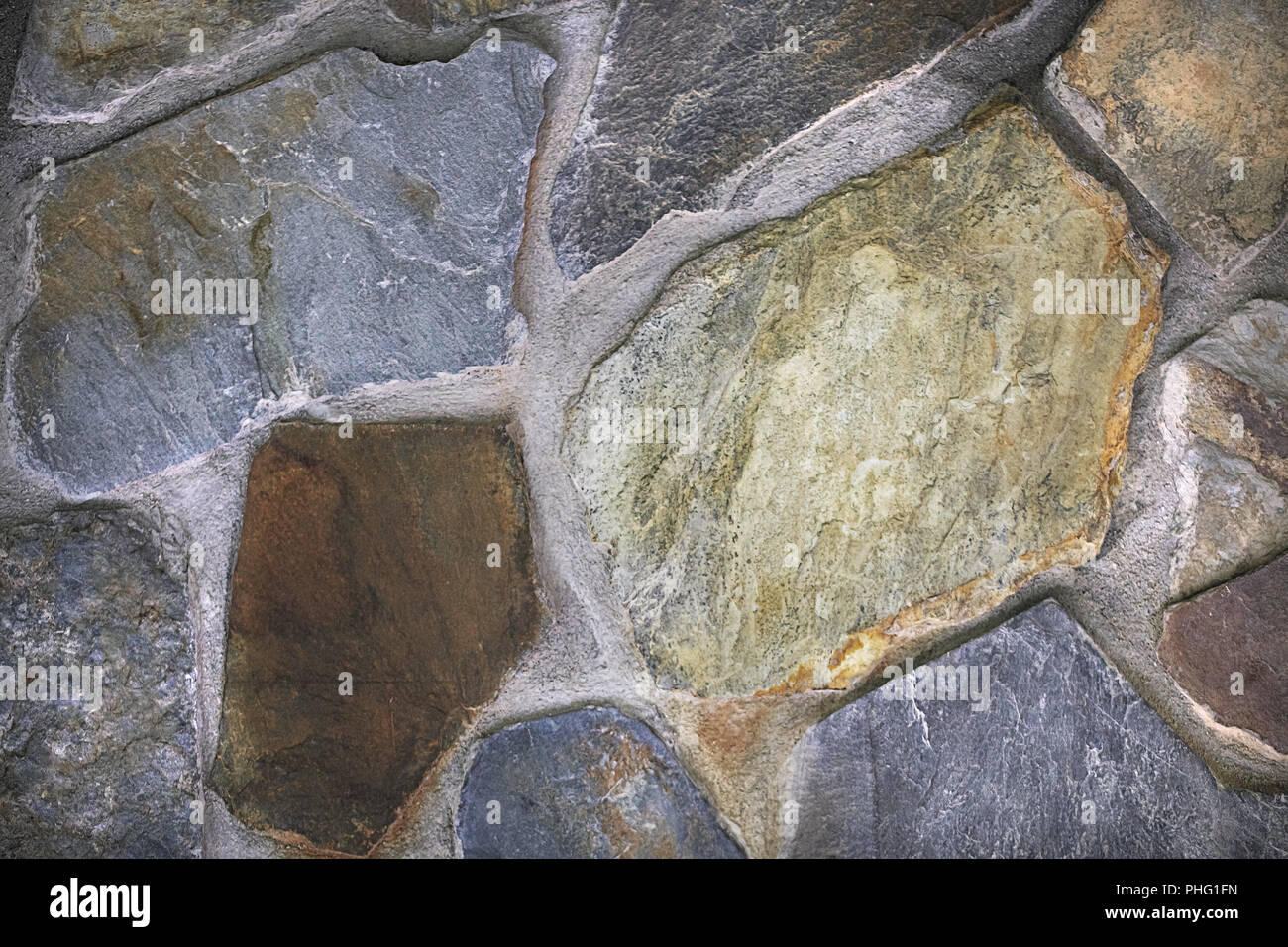 vecchio muro di pietra Foto Stock
