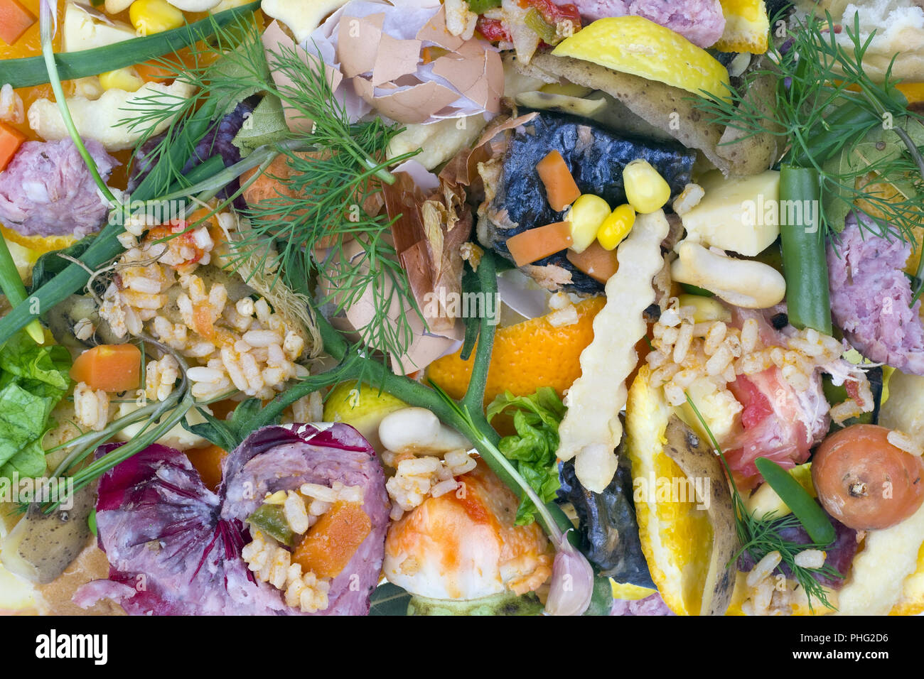 Il cibo era pessimo sfondo Foto Stock