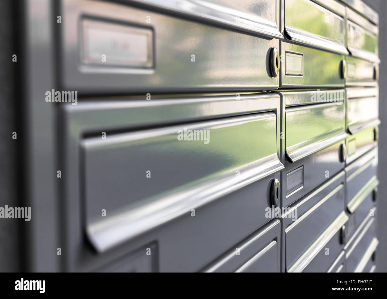 Close up nelle cassette delle lettere Foto Stock