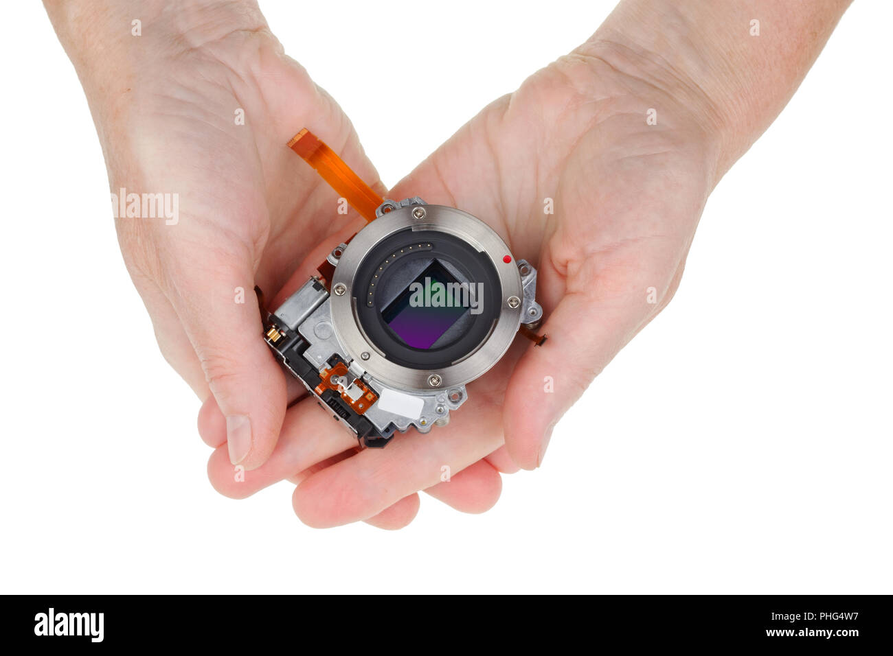 Moderno hi-tech in mano Foto Stock