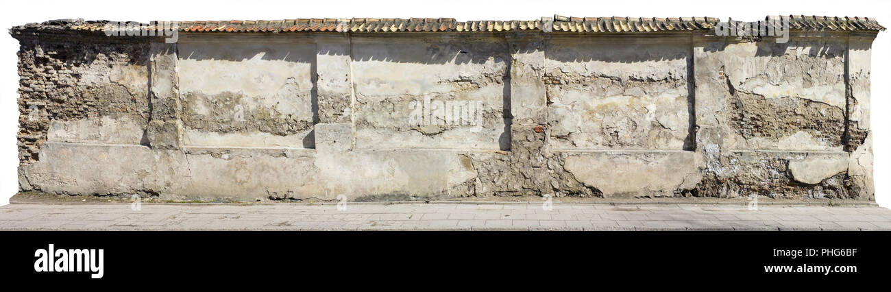 Distrutto centenario parete monastica Foto Stock