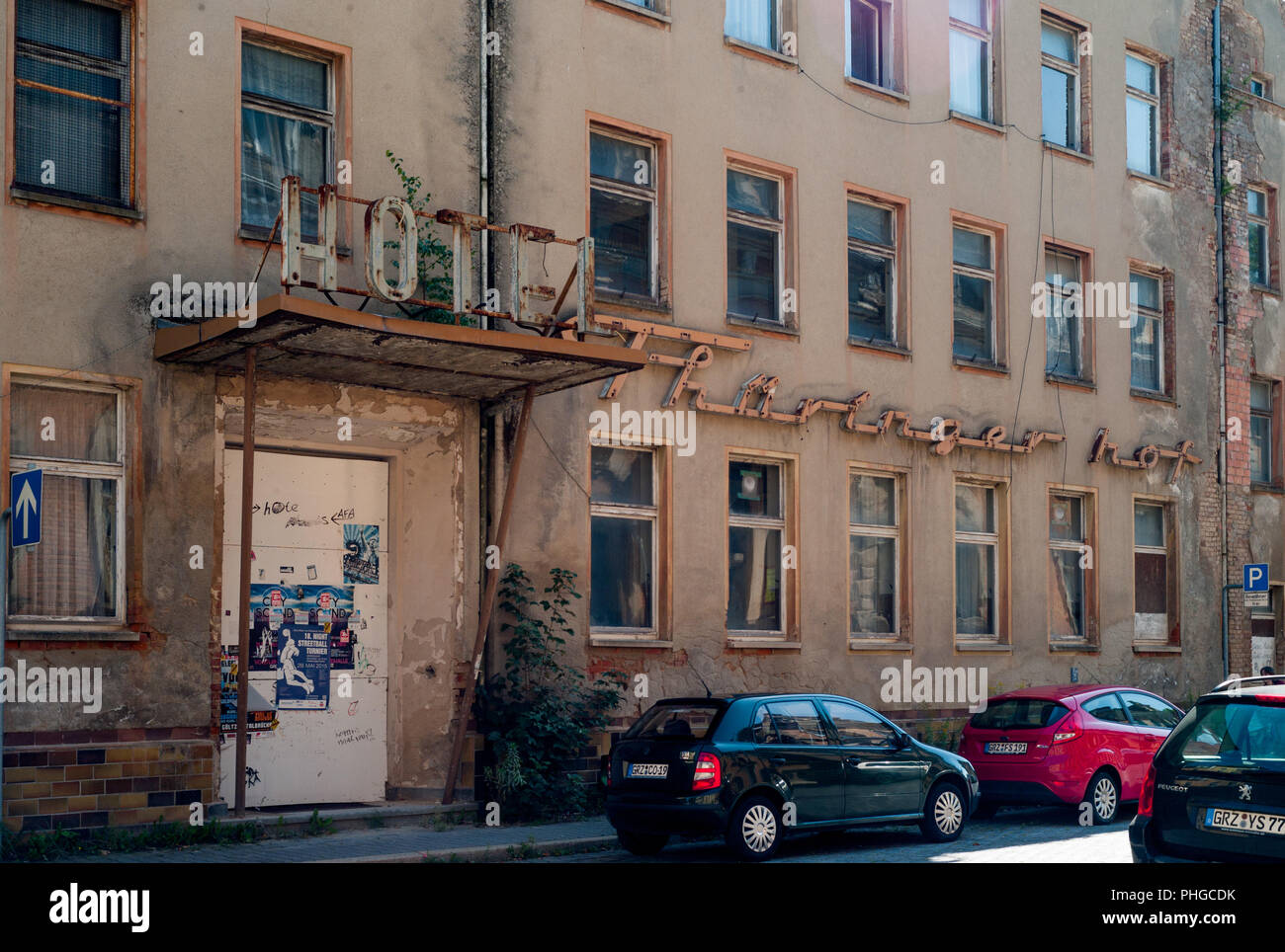 Vecchio hotel a Greiz Foto Stock