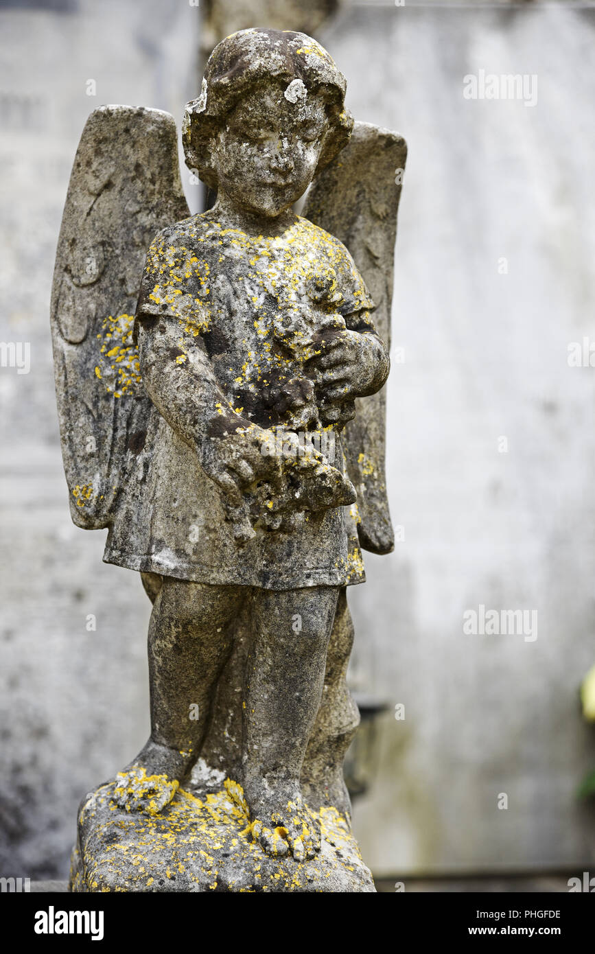 Figura di angelo, cimitero, Toscana, Italia, Europa Foto Stock
