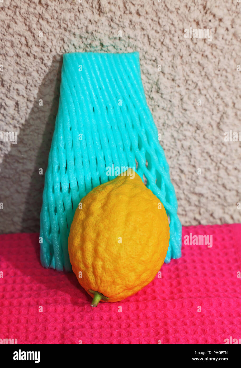 Rituale di agrumi arancione - etrog Foto Stock
