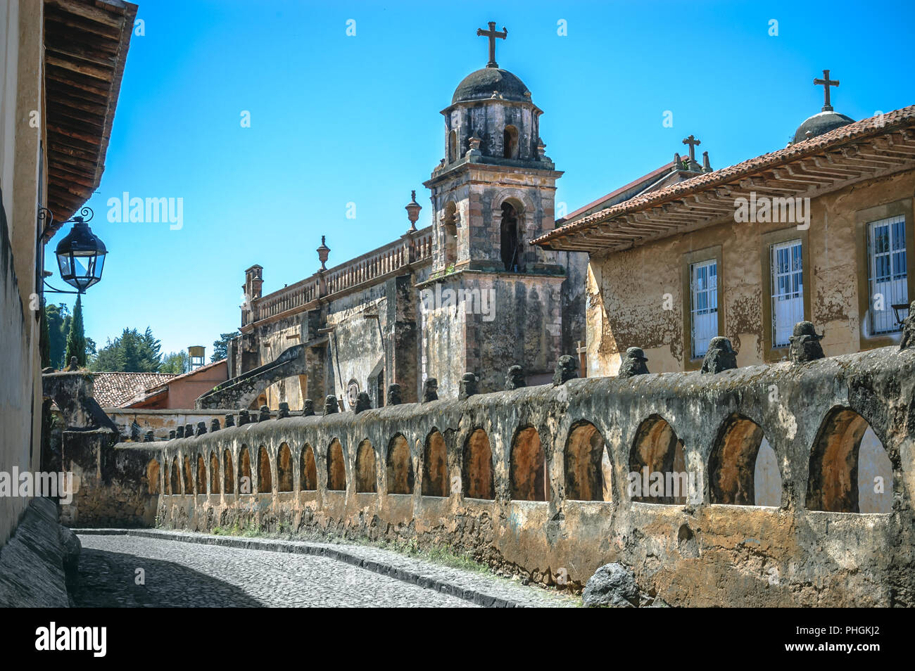 Il Templo del Sagrario, Chiesa messicana in Patzcuaro Michoacan, Foto Stock