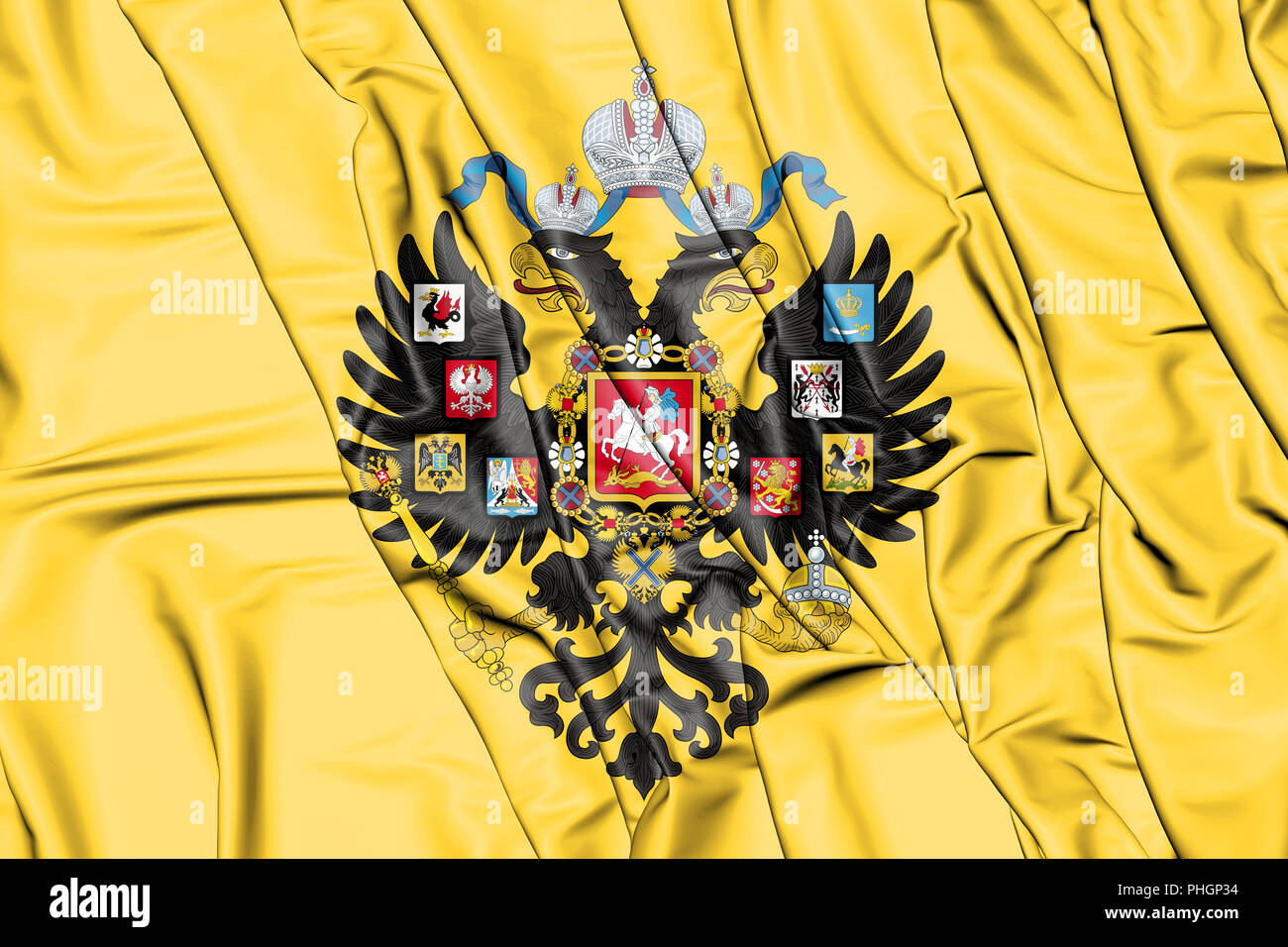 L'imperatore di Russia Imperial Standard (1858-1917). 3D'illustrazione. Foto Stock