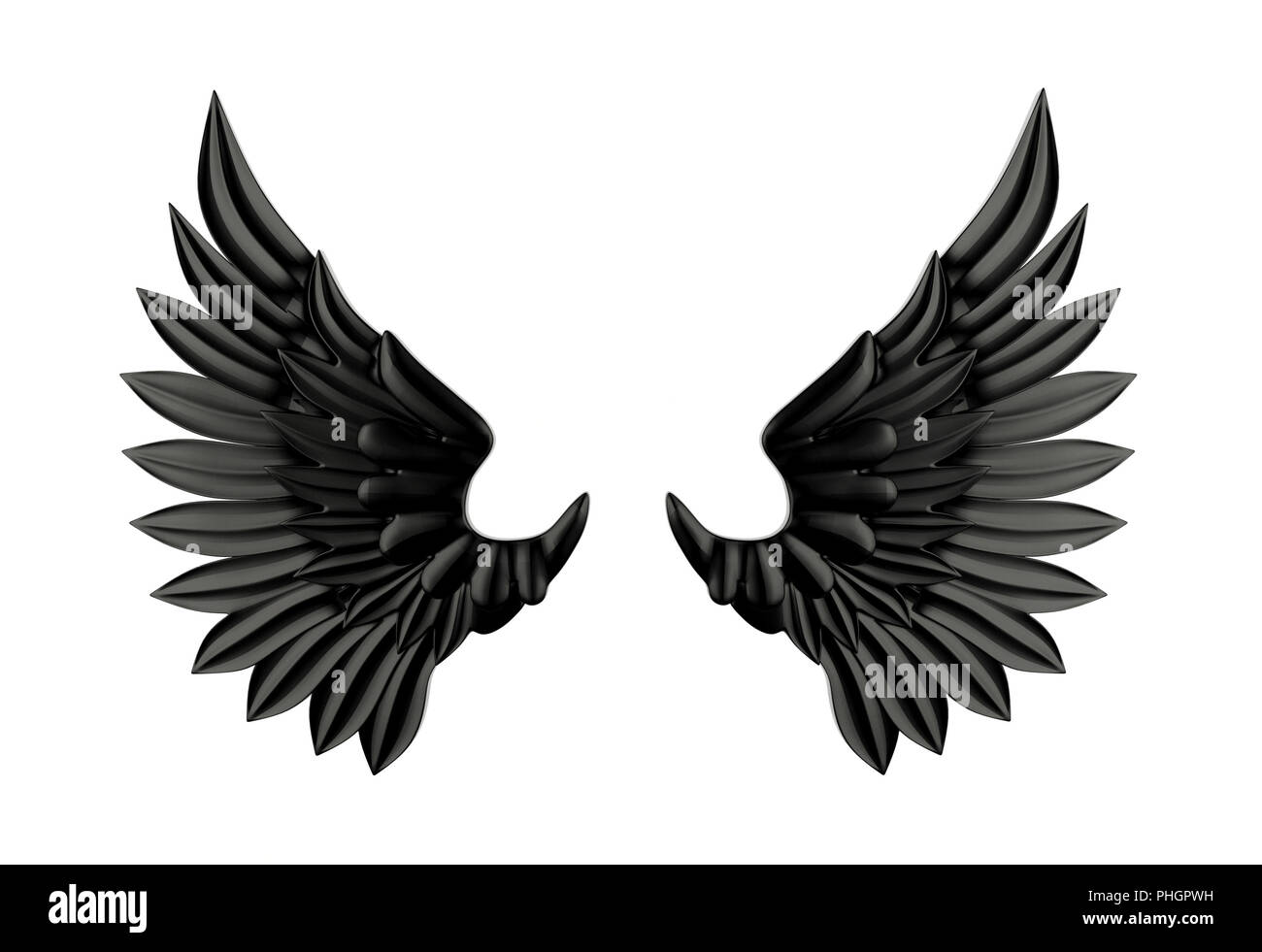 Parafango nero isolato su sfondo bianco Foto Stock