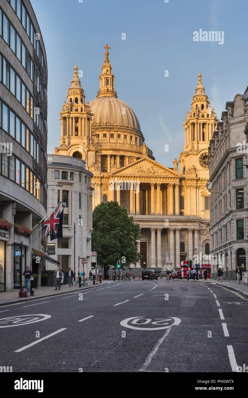 La Cattedrale di St Paul, Ludgate Hill, London, England, Regno Unito Foto Stock