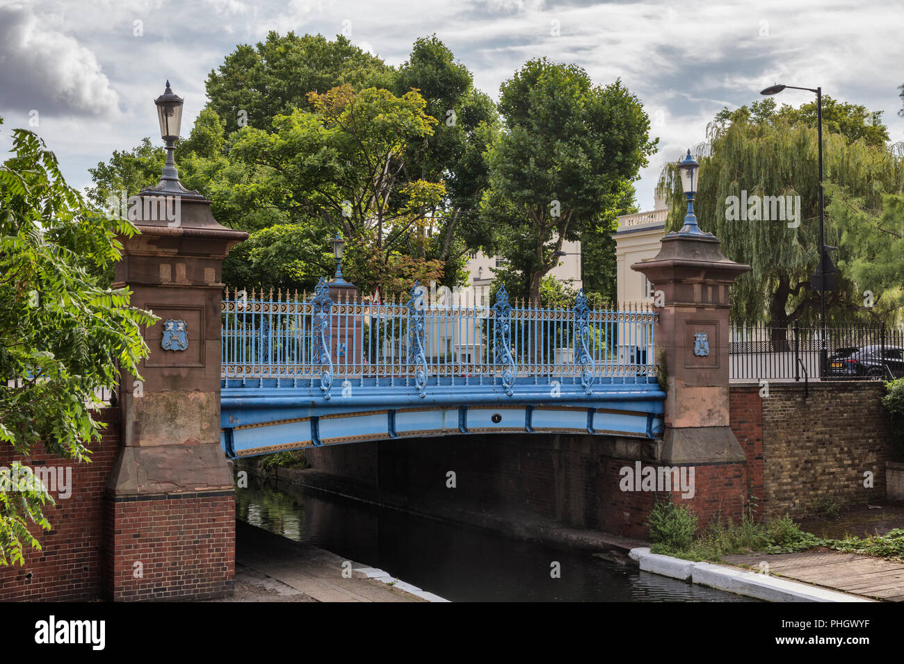 Il numero uno ponte, Regent's Canal, Little Venice, London, England, Regno Unito Foto Stock