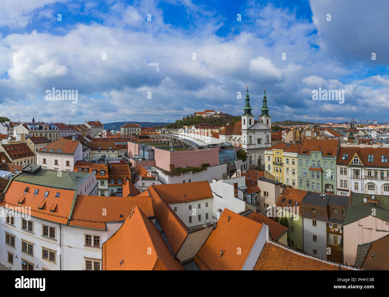 Paesaggio urbano di Brno in Repubblica Ceca Foto Stock