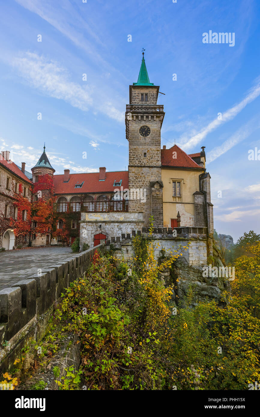 Hruba Skala castello in Boemia paradise - Repubblica Ceca Foto Stock