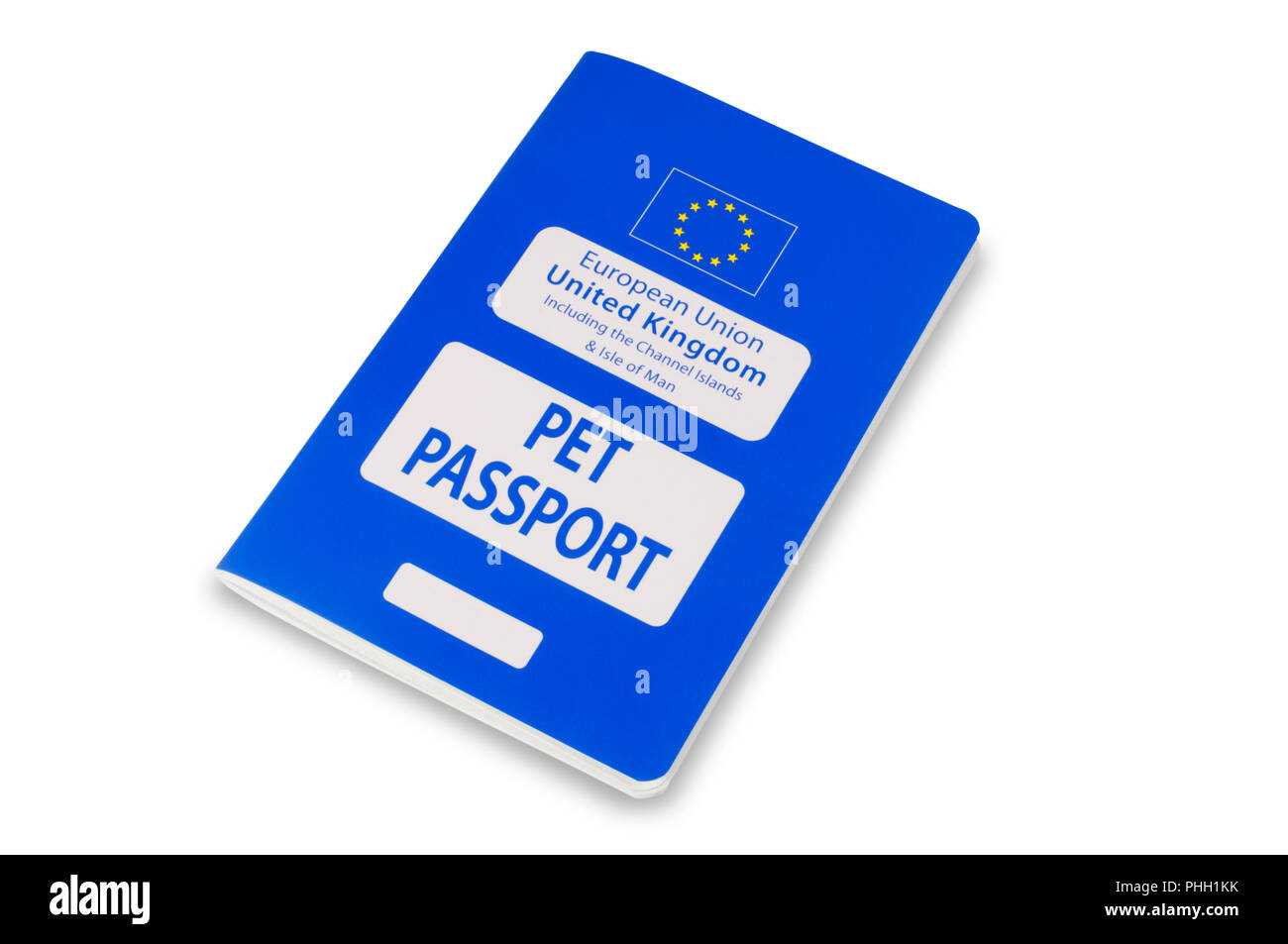 Studio shot di un Europeo Passaporto isolato su bianco - Giovanni Gollop Foto Stock