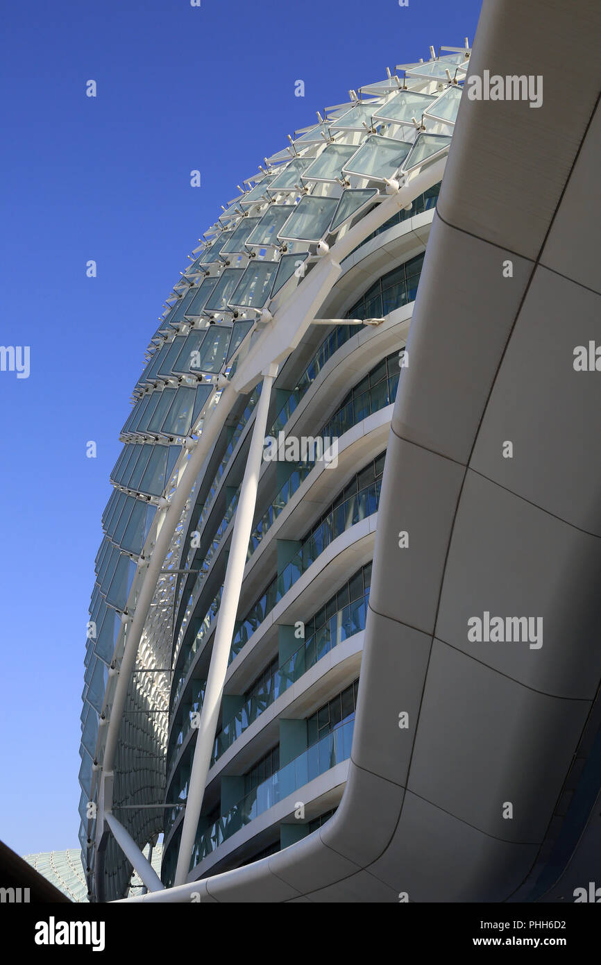 Abu Dhabi, il Viceroy Hotel a Yas Marina Cirquit Foto Stock